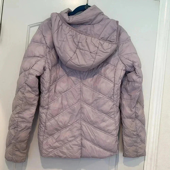 Michael Kors Packable Down Filled Lightweight Puffer Quilted Lavender Jacket M - Picture 5 of 7